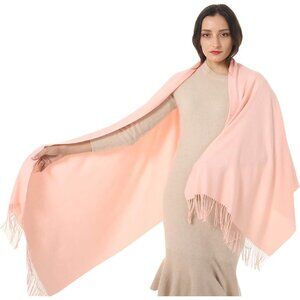 Women's Scarf Pashmina Shawls and Wraps Winter Warm Large Silky Scarves  -Pech